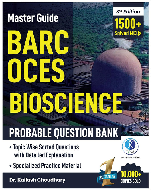 BARC OCES Bioscience Book 2025 Contains 1500+ Topic wise Sorted Most Probable Question with detailed Solutions