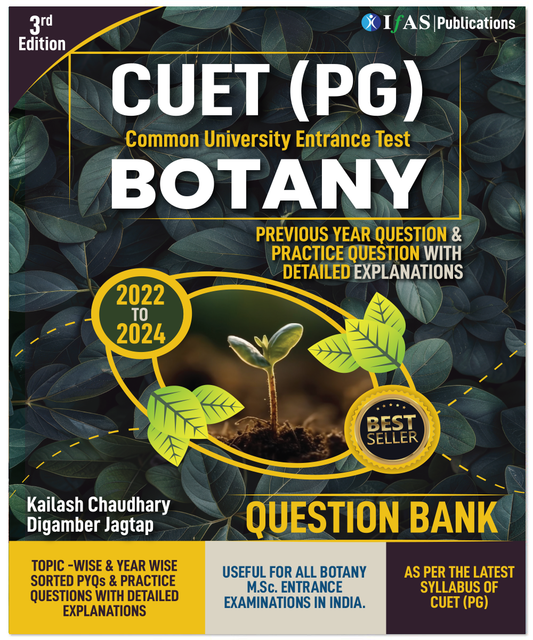 CUET PG Botany Book Previous Year and Pratice Question with detailed solution (pyq), 3300+ questions also useful for NTA CUET PG Exam, M.Sc. Entrance exam