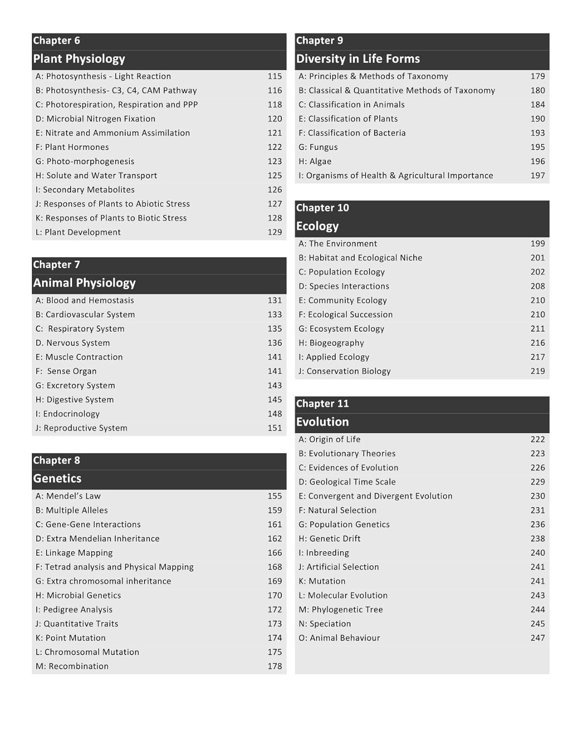 CSIR NET Applied & Objective Life Science [Section B & C] - Life Science Books for CSIR UGC NET, GATE, DBT, ICMR Exams - PYQs MCQ Questions with Answers