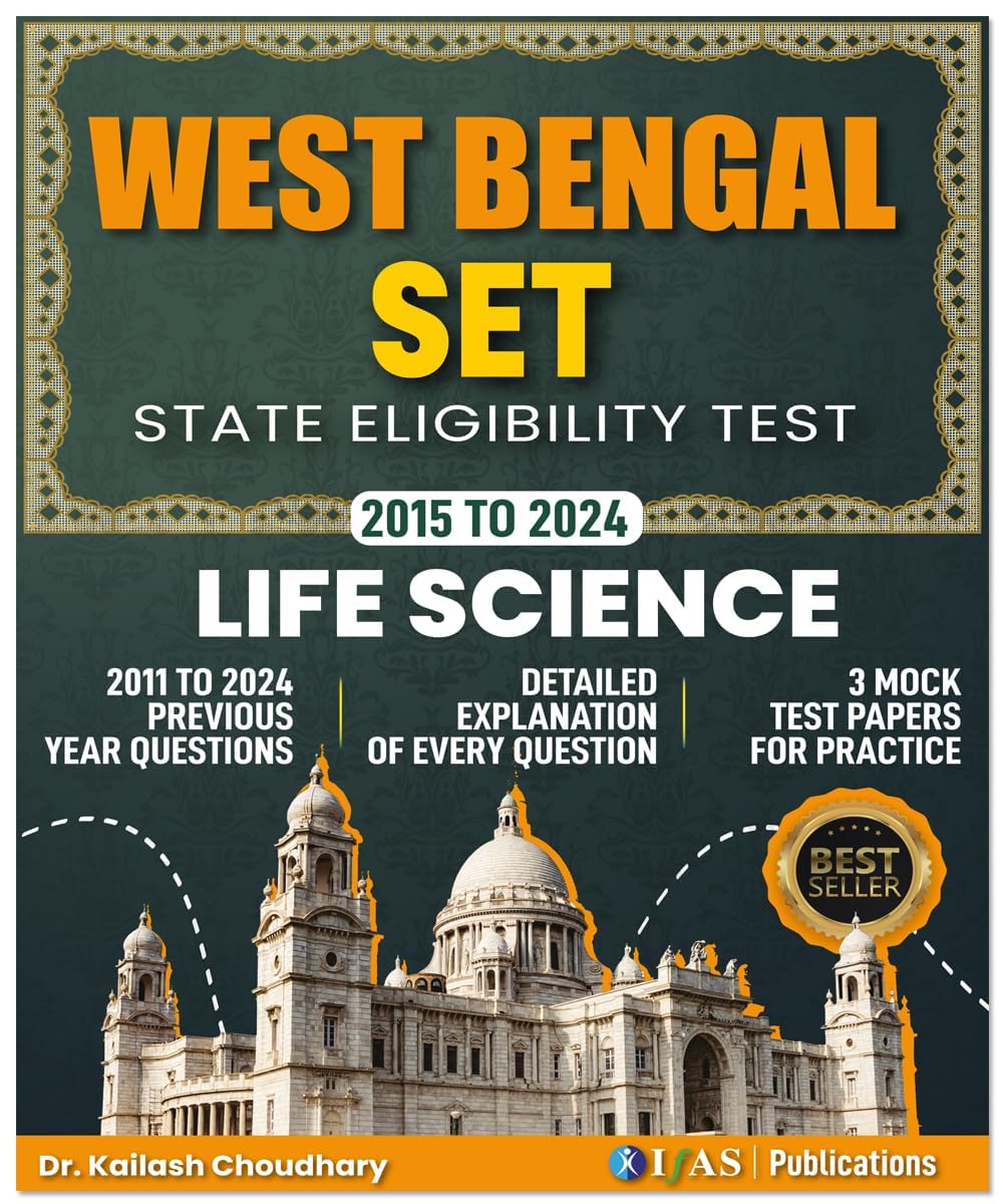 WB SET Life Science PYQ Book 2026 Previous Year Solved Papers (2015-2024) with 3 Mock Test Topic wise Sorted with Detailed Solutions