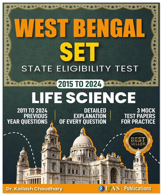 WB SET Life Science PYQ Book 2026 Previous Year Solved Papers (2015-2024) with 3 Mock Test Topic wise Sorted with Detailed Solutions