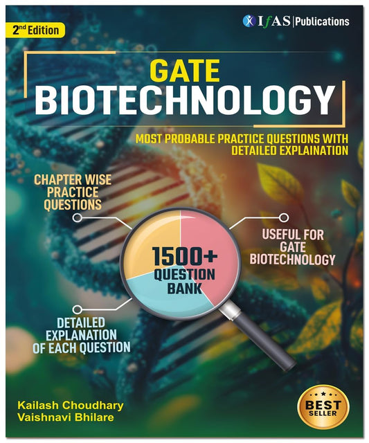 GATE Biotechnology Practice Questions Book 2026 1500+ Chapterwise sorted Most Probable Questions with Detailed Solutions
