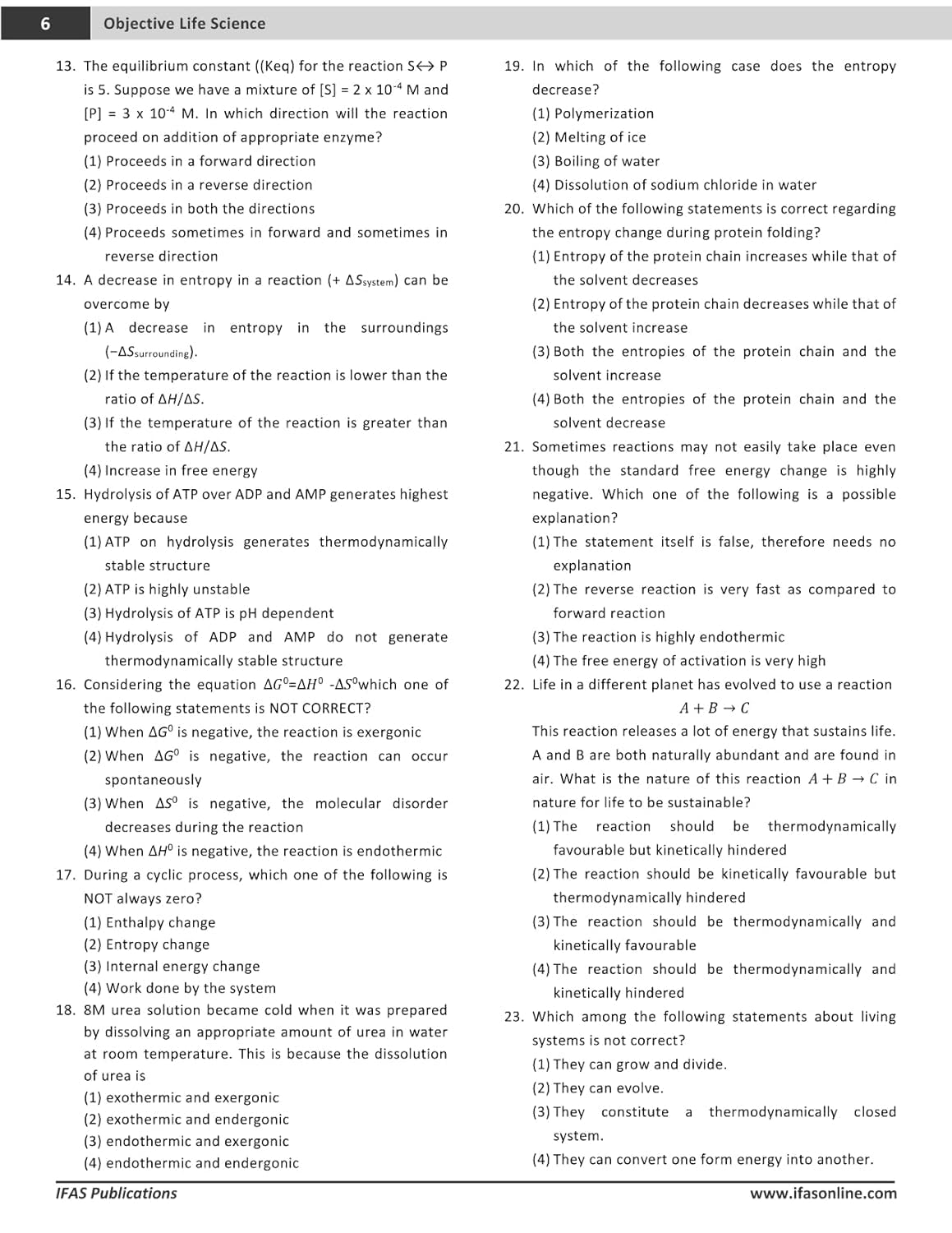 CSIR NET Applied & Objective Life Science [Section B & C] - Life Science Books for CSIR UGC NET, GATE, DBT, ICMR Exams - PYQs MCQ Questions with Answers