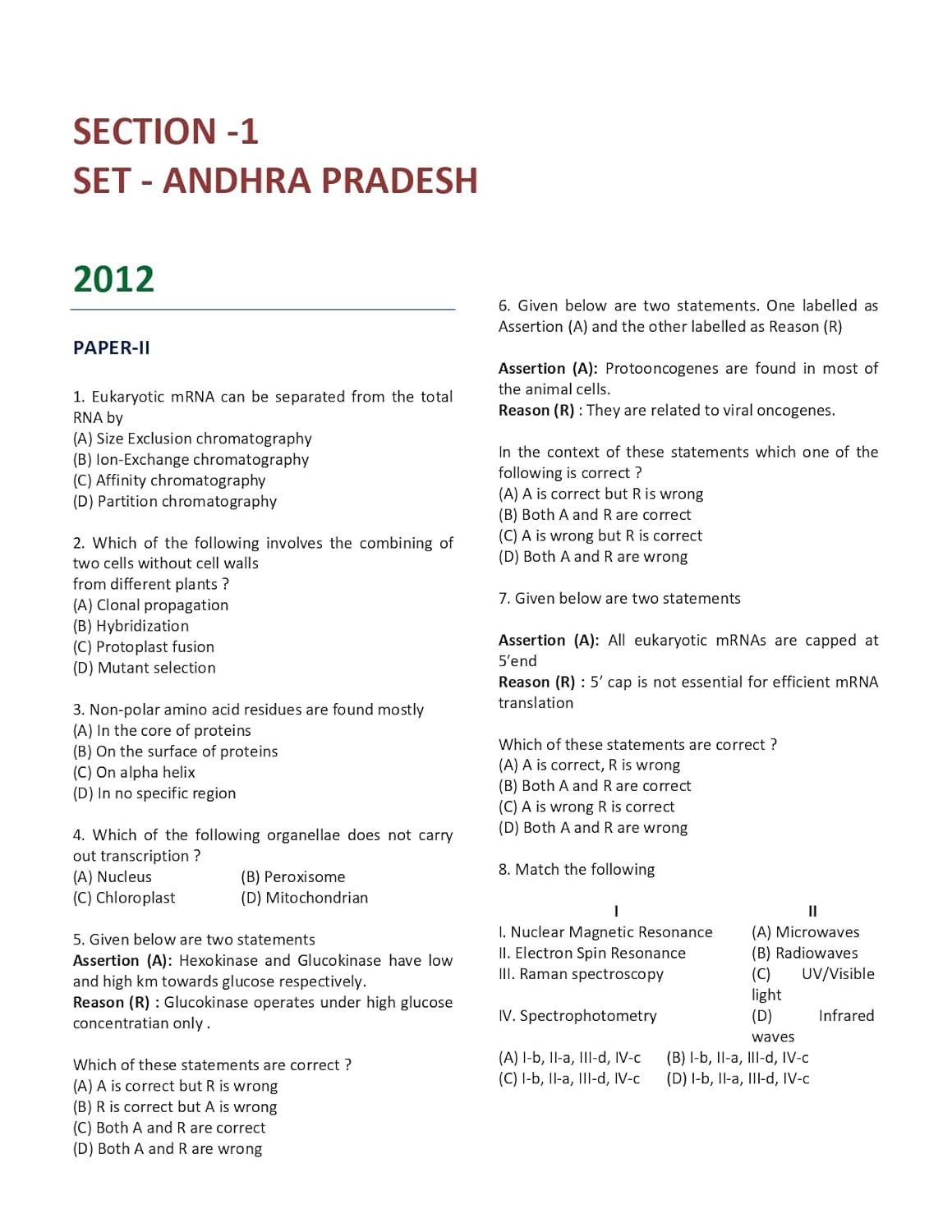SET Life Science Previous Year Questions Book (2015-2024) All Set’s Previous Year Papers