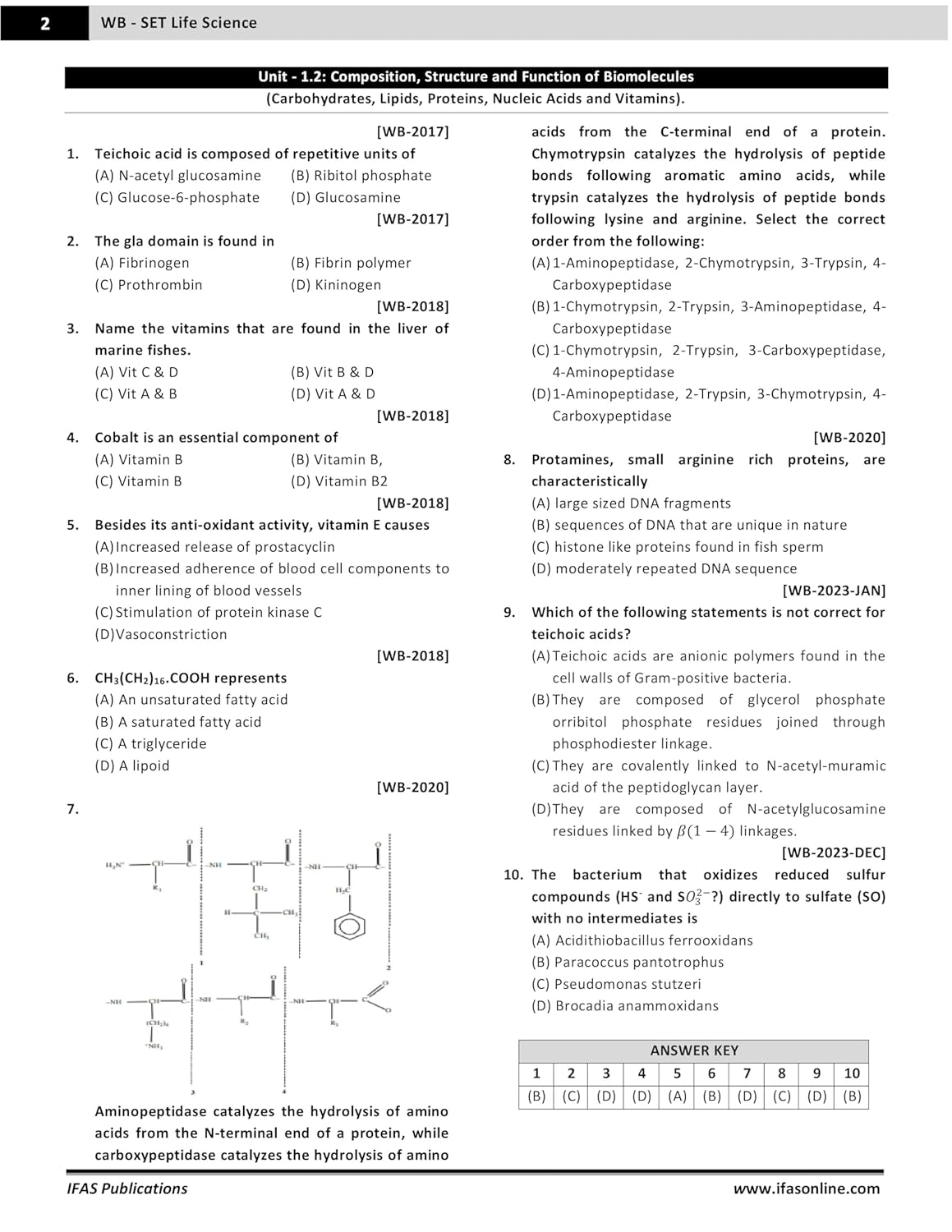 WB SET Life Science PYQ Book 2026 Previous Year Solved Papers (2015-2024) with 3 Mock Test Topic wise Sorted with Detailed Solutions