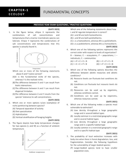GATE Ecology and Evolution PYQ Book 2026 Previous Year Solved Papers (2014 to 2024) Topic Wise Sorted with Detailed Solutions