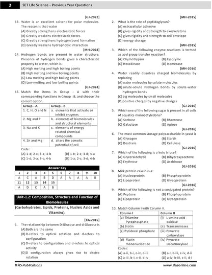 SET Life Science (PYQ) Topic Wise Previous Year Questions (2015-2024) With Detailed explanations Book - All Set’s Previous Year Solved Papers - SET Life Science Questions and Solutions Book