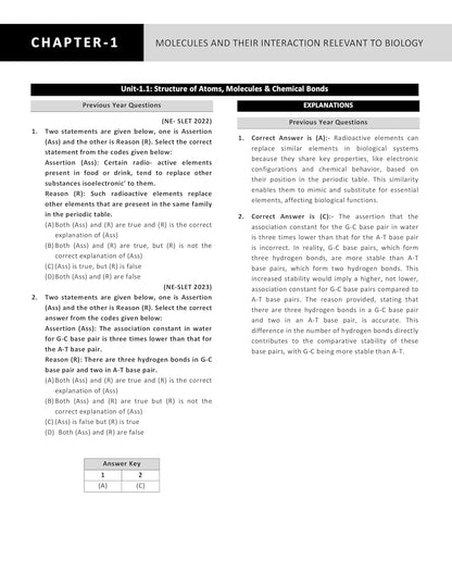 NE-SLET Life Science PYQ Book 2025 Previous Year Solved Papers (2018-2025) with 3 Mock Test Topic wise Sorted with Detailed Solutions