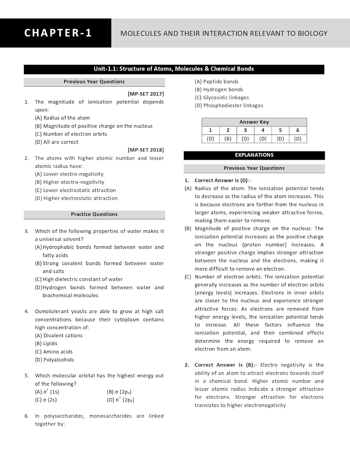 MP SET Life Science PYQ Book 2025 Previous Year Solved Papers Topic wise Sorted with Detailed Solutions