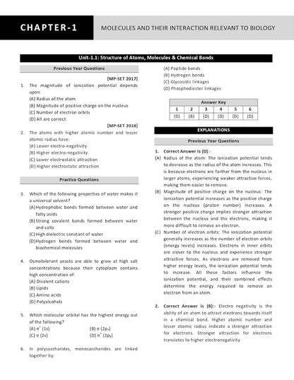 MP SET Life Science PYQ Book 2025 Previous Year Solved Papers Topic wise Sorted with Detailed Solutions