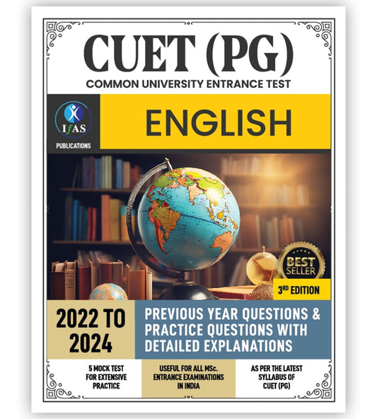 CUET PG English PYQ Book - Topic wise Previous Year (2022-2024) Questions with Solved Papers | 5 Mock Test for Exam Practice | Best Book for all MA English Entrance Exam