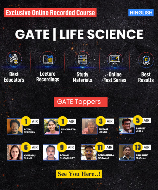 GATE LIFE SCIENCE : RECORDED ONLINE COURSE (HINGLISH) (Subscription: 6 Months)