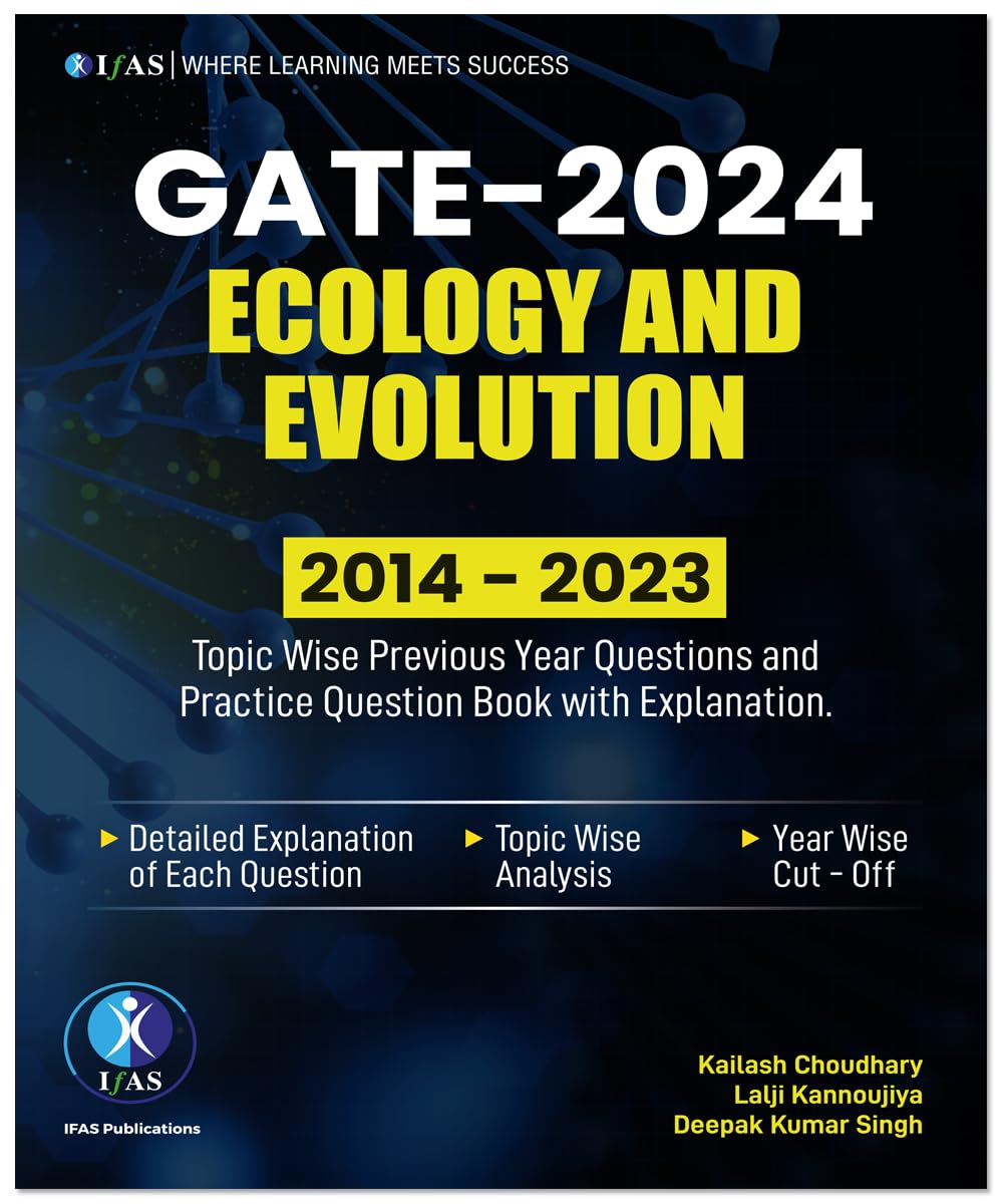 GATE Ecology and Evolution (2014 - 2023) Topic wise Shorted PYQ Book Previous Year Questions With Detailed Explanation 2024