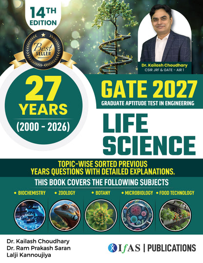 GATE Life Science PYQ Book 2026 Previous Year Solved Papers (2000 to 2025)