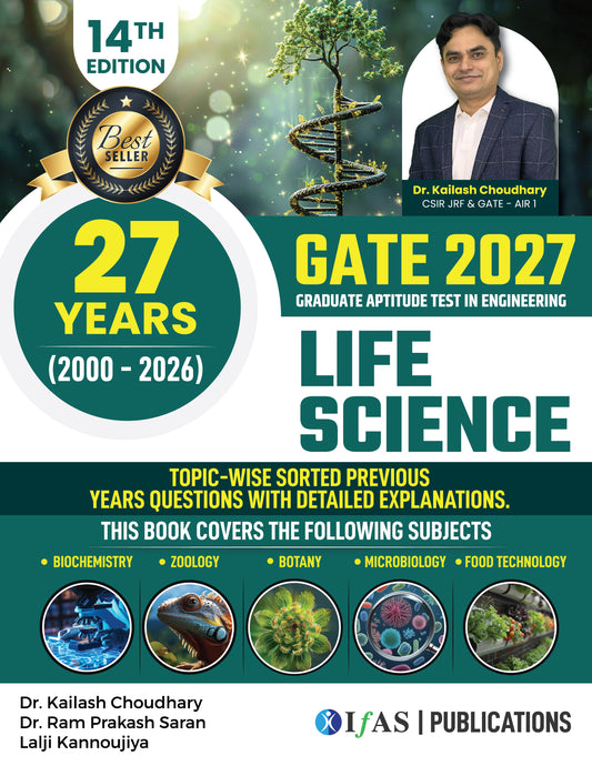 GATE Life Science PYQ Book 2026 Previous Year Solved Papers (2000 to 2025)