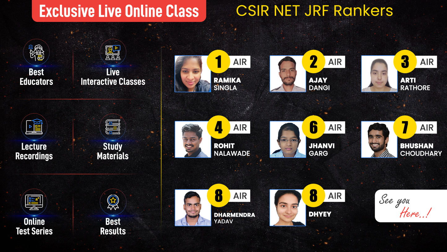 CSIR NET LIFE SCIENCES: LIVE ONLINE COURSE (HINGLISH) - 16 SEP 2024