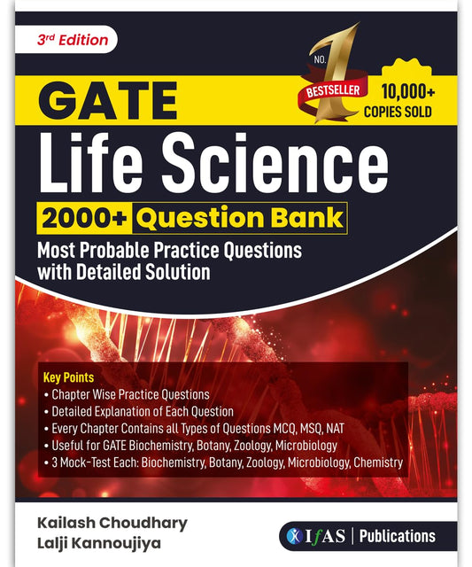 GATE Life Science Practice Questions Book -2000+ Most Probable Questions With Detailed Solutions Useful for gate Biochemistry, Botany, Zoology & Microbiology