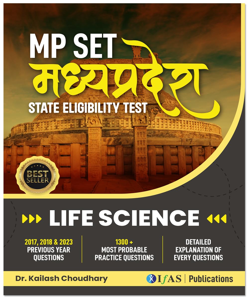 MP SET Life Sciences Book with Previous Year Papers & Practice Questions, Detailed Explanations for Madhya Pradesh State Eligibility Test Preparation 2024